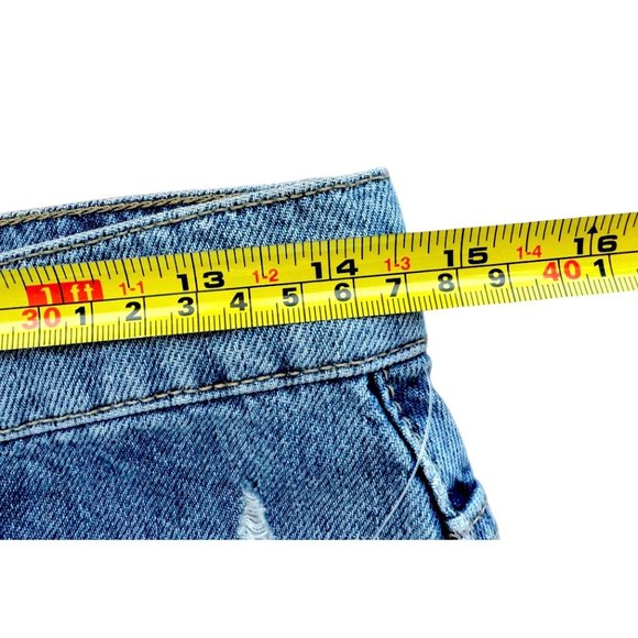 NWT FREE PEOPLE( We THE FREE) Mid Rise Distressed Pockets Denim Skirt Size 4 - Picture 6 of 8